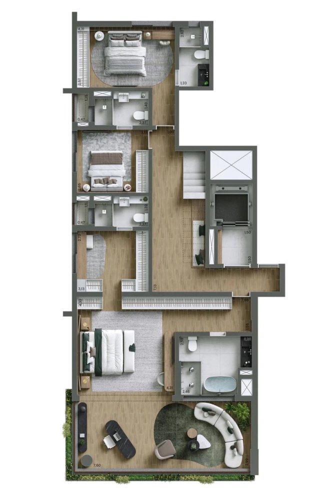 DUPLEX 445M� | PISO INFERIOR