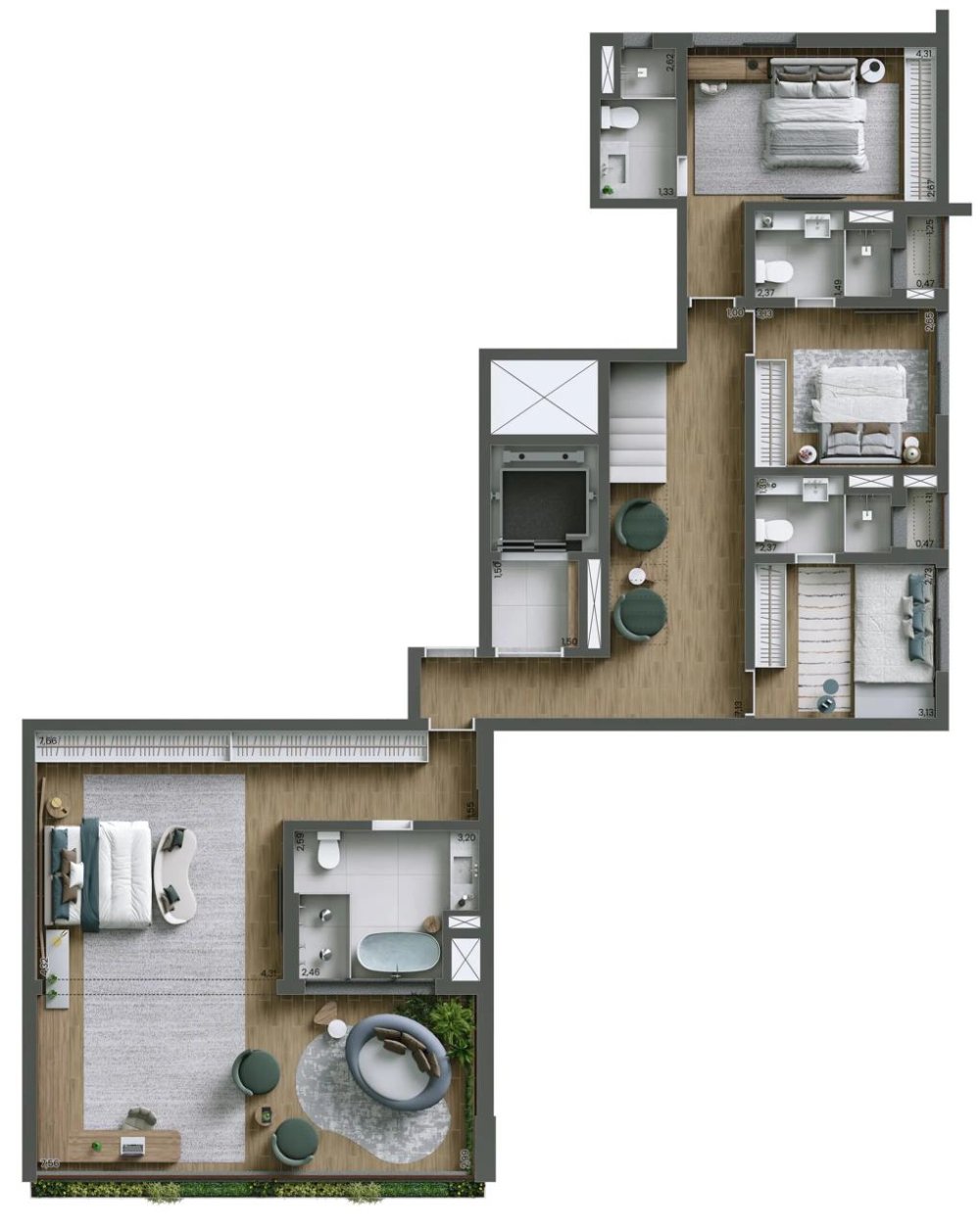 DUPLEX 447M� | PISO INFERIOR