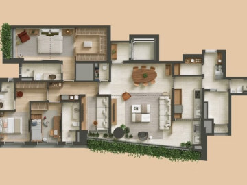 170m | 3 sutes + sala ntima e cozinha fechada