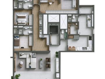 Planta 207m | 4 sutes